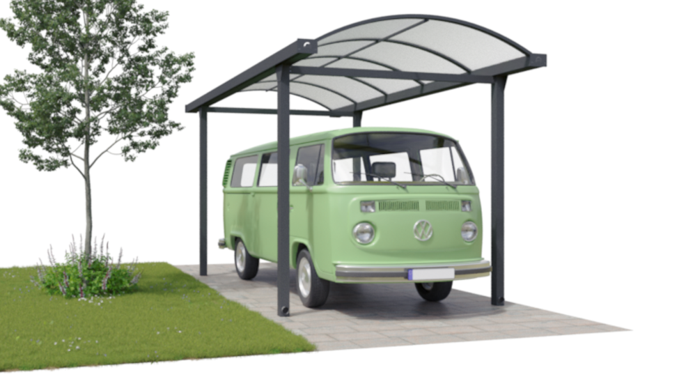 Carports aus Aluminium für Caravan und Kleintransporter