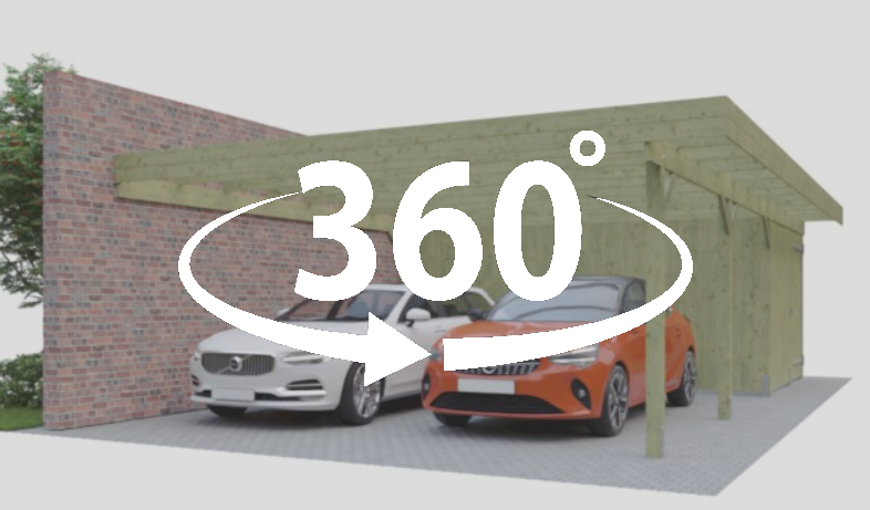 360 Grad Ansicht vom HD Carport