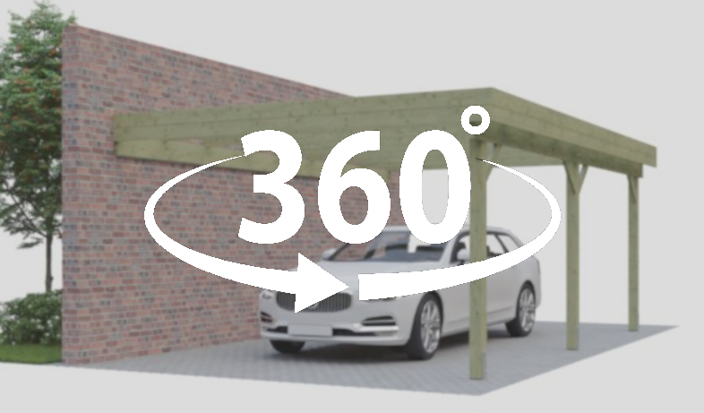 360 Grad Ansicht vom HD Carport