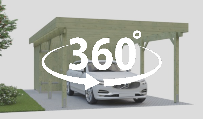 360 Grad Ansicht vom HD Carport