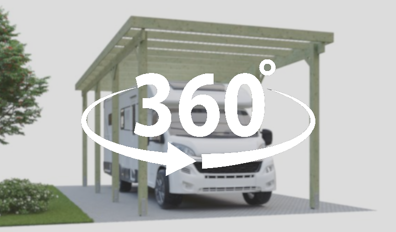 360 Grad Ansicht vom HD Carport