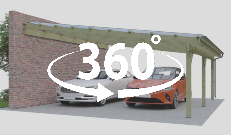 360 Grad Ansicht vom HD Carport