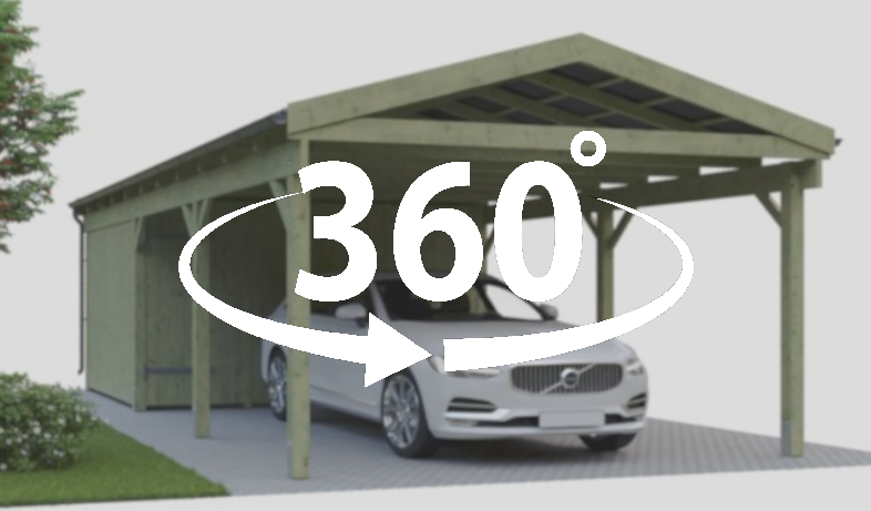 360 Grad Ansicht vom HD Carport