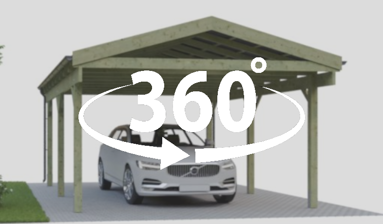 360 Grad Ansicht vom HD Carport