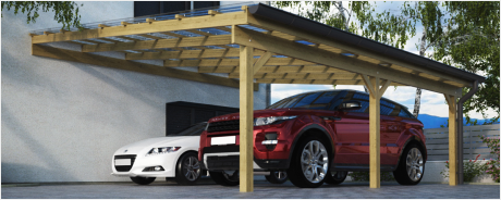 Pultdachcarport Doppelcarport Bausätze aus Holz